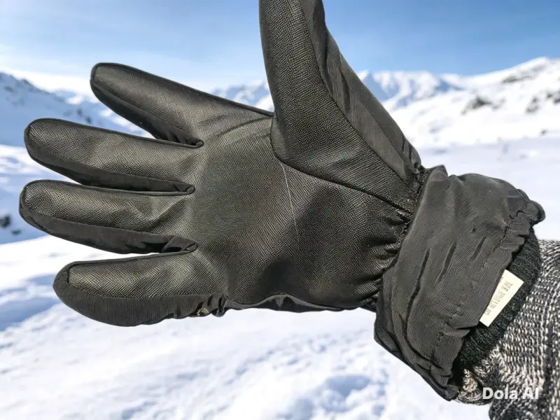 Guantes de esquí impermeables negros - 4