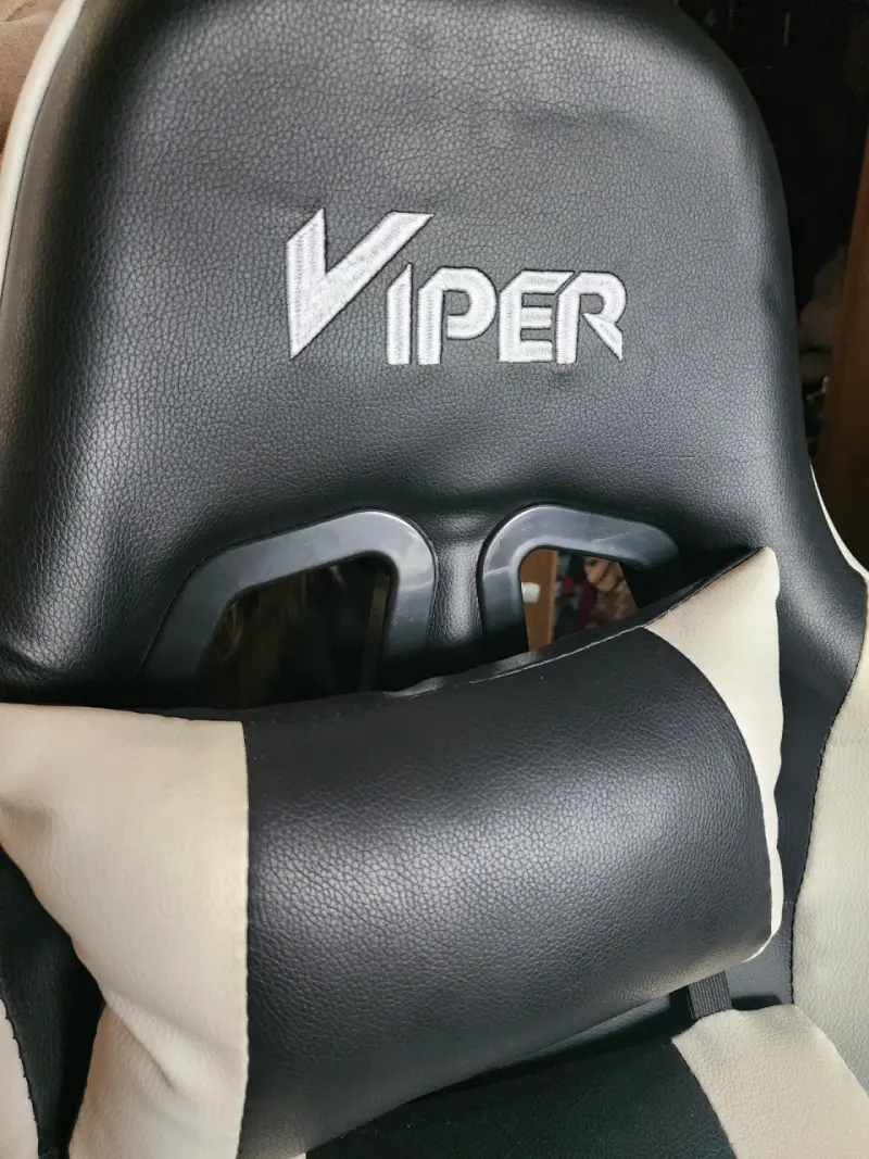 Silla Gamer Viper Negra y Blanca Ergonómica - 2