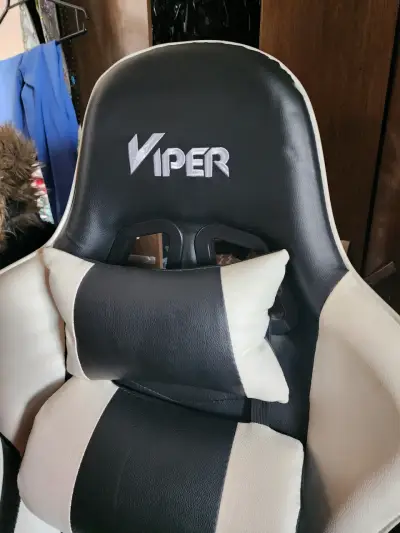 Silla Gamer Viper Negra y Blanca Ergonómica - miniatura 4