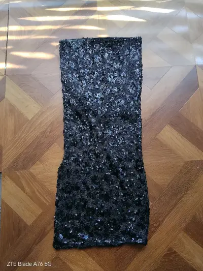 Falda larga negra con lentejuelas Sybilla - miniatura 1
