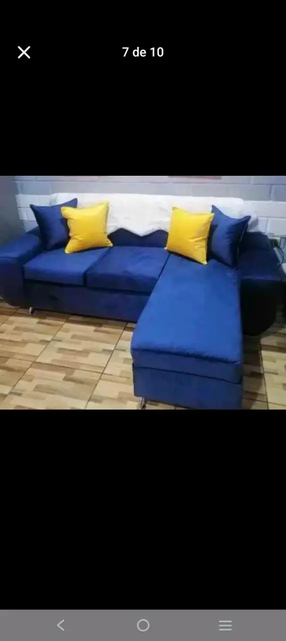 Living 3 cuerpo tipo L con puff de regalo - 4