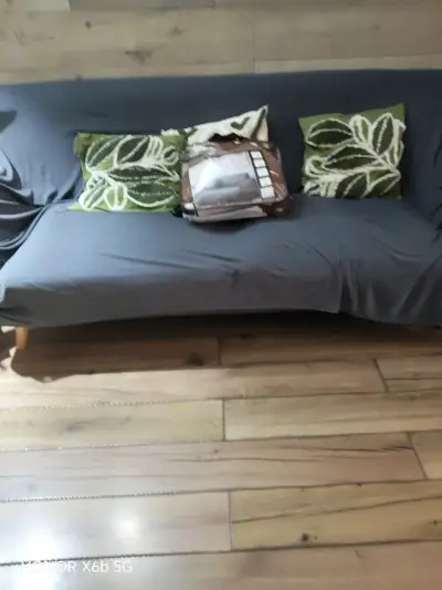 Funda elástica para sofá 4 plazas color marrón - miniatura 4