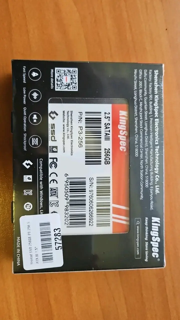 Disco SSD KingSpec 256GB 2.5" SATAIII - 2