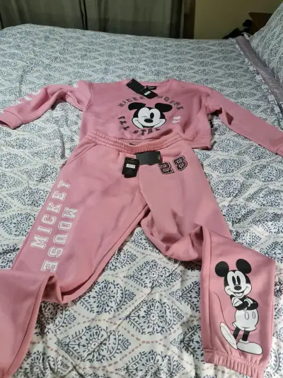 Conjunto de polerón y pantalón Mickey Mouse rosa - miniatura 5
