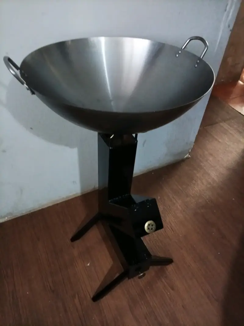 Parrilla wok de acero inoxidable con soporte - 2