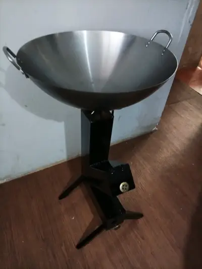 Parrilla wok de acero inoxidable con soporte - miniatura 2