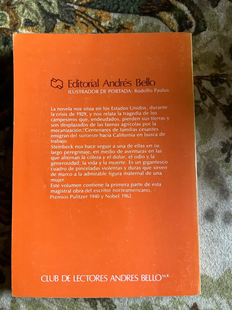 Libro Las Uvas de la Ira Tomo de John Steinbeck - 3