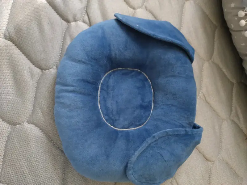 Nido colecho con cojín para bebé azul y gris - 3