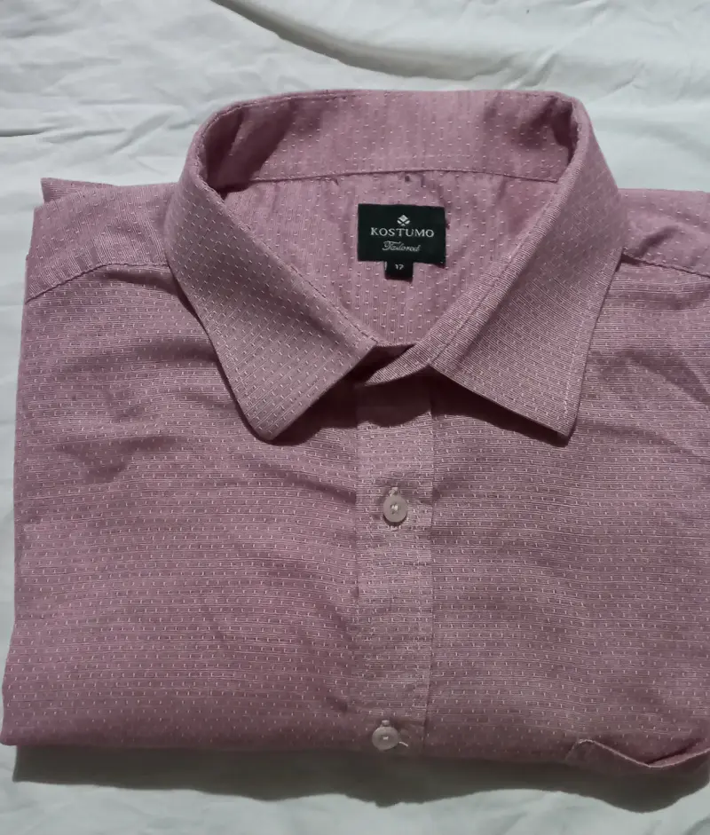 Camisa de vestir Kostumo rosada talla 17 - 1