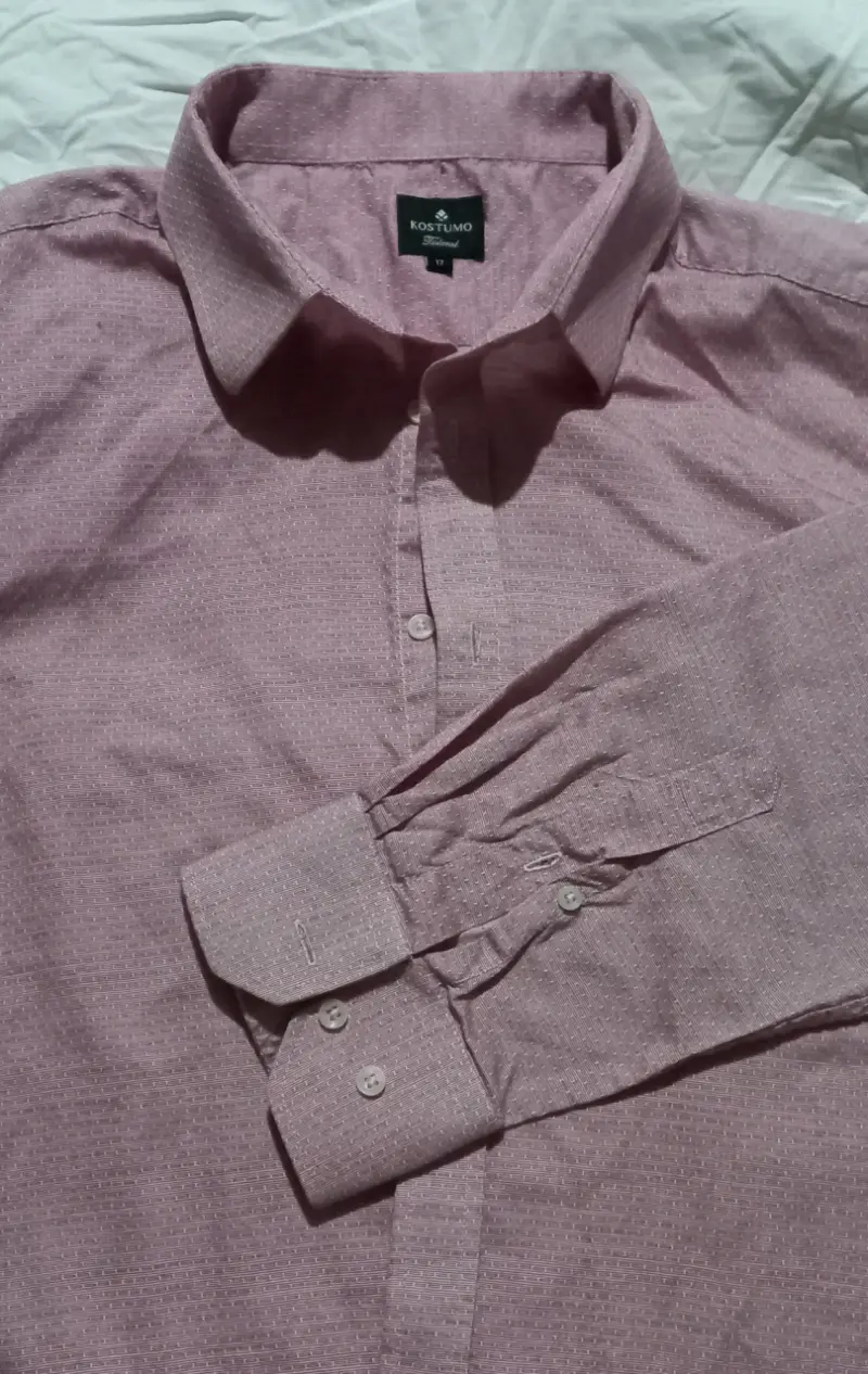 Camisa de vestir Kostumo rosada talla 17 - 2