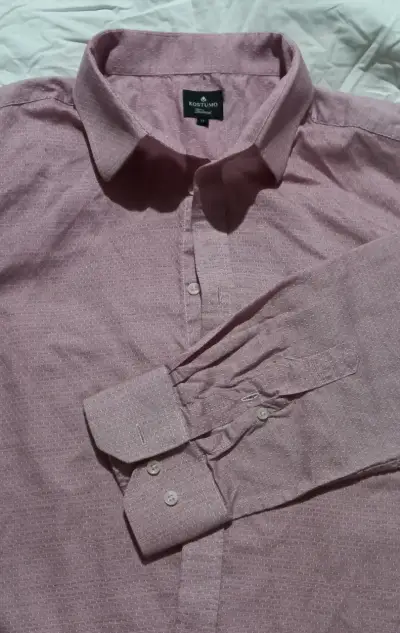 Camisa de vestir Kostumo rosada talla 17 - miniatura 2