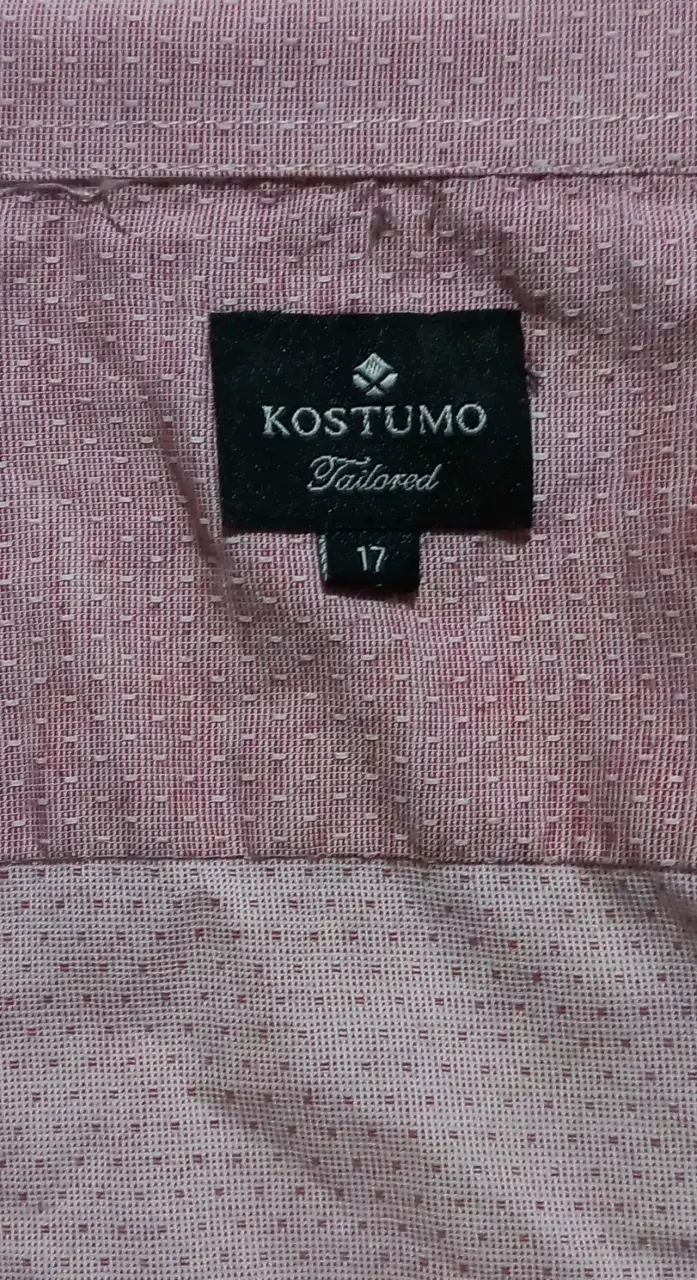 Camisa de vestir Kostumo rosada talla 17 - 3