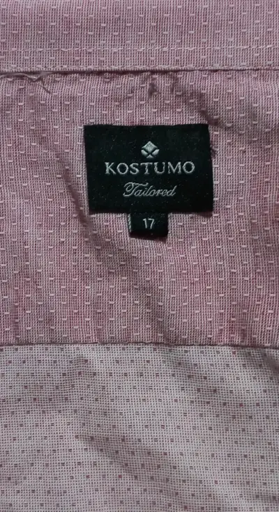 Camisa de vestir Kostumo rosada talla 17 - miniatura 3