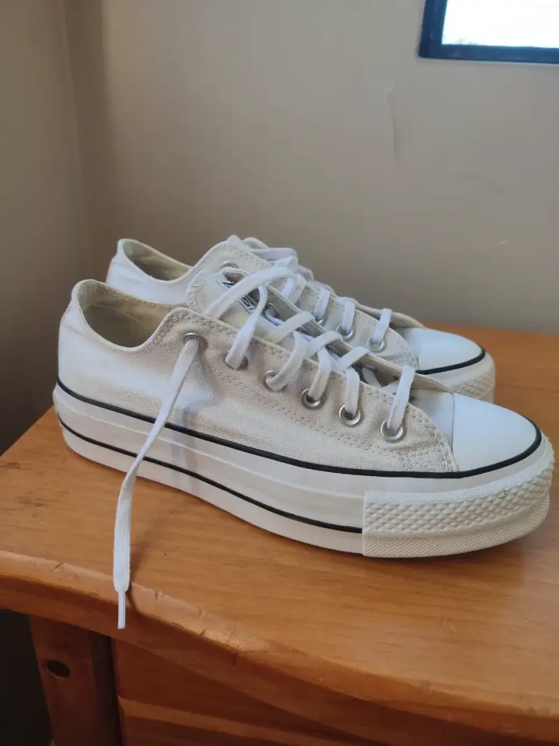 Zapatillas blancas de lona Converse All Star - 1