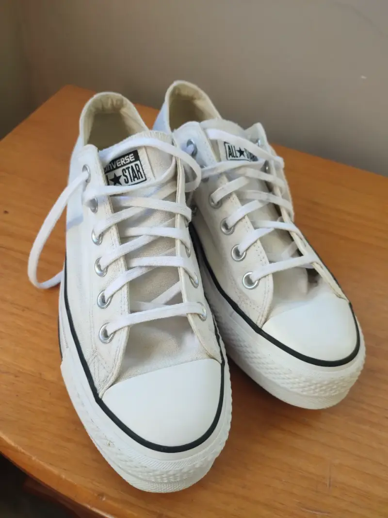 Zapatillas blancas de lona Converse All Star - 3