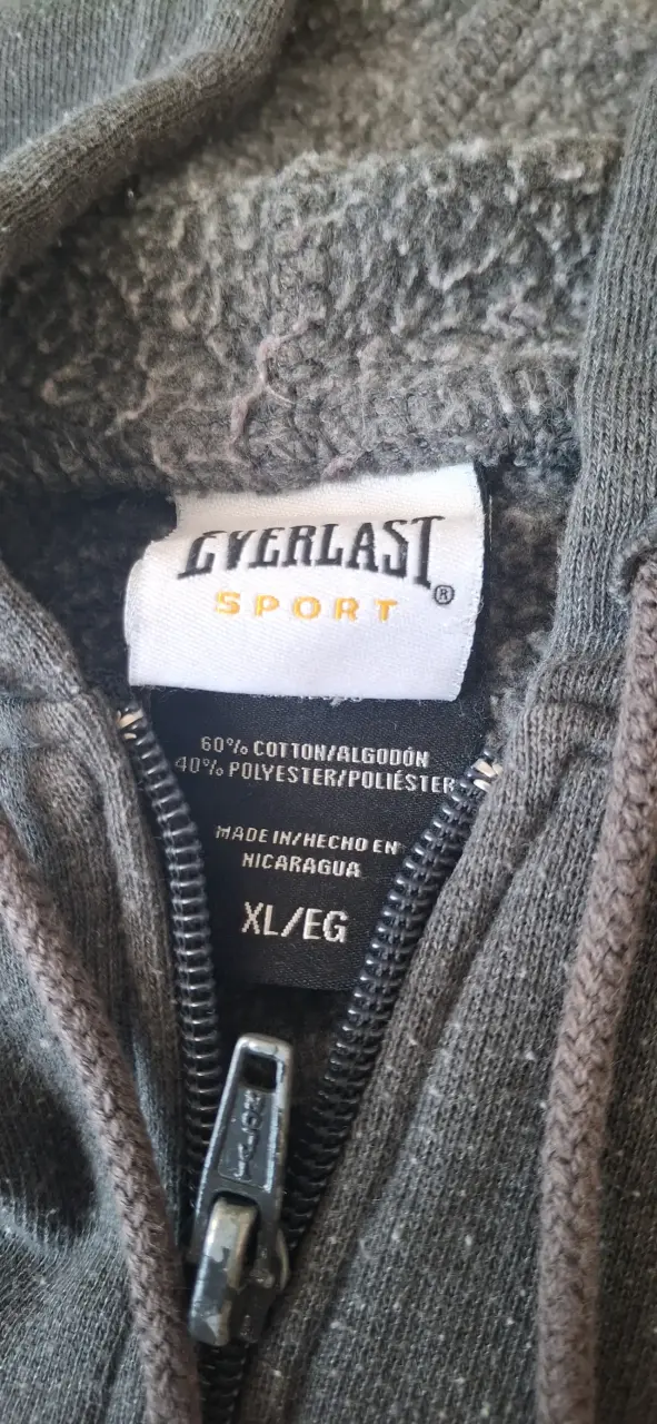 Polerón Everlast Sport Gris con Capucha - 2