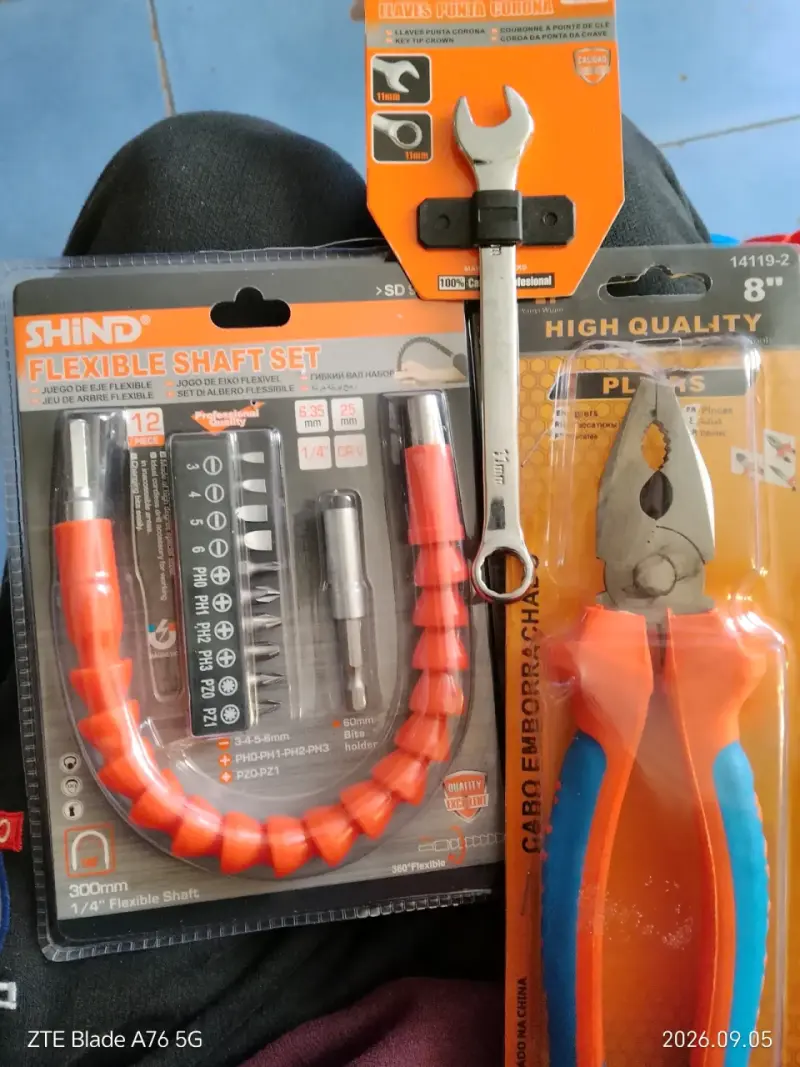 Set de Herramientas Shind con Eje Flexible y Alicate