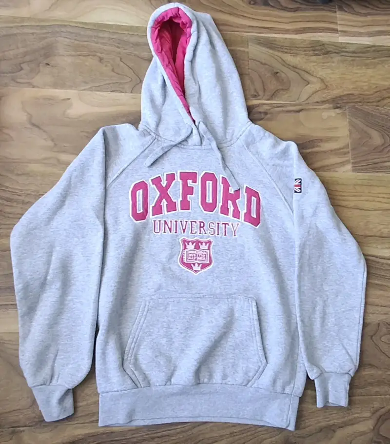 Polerón con capucha Oxford University gris