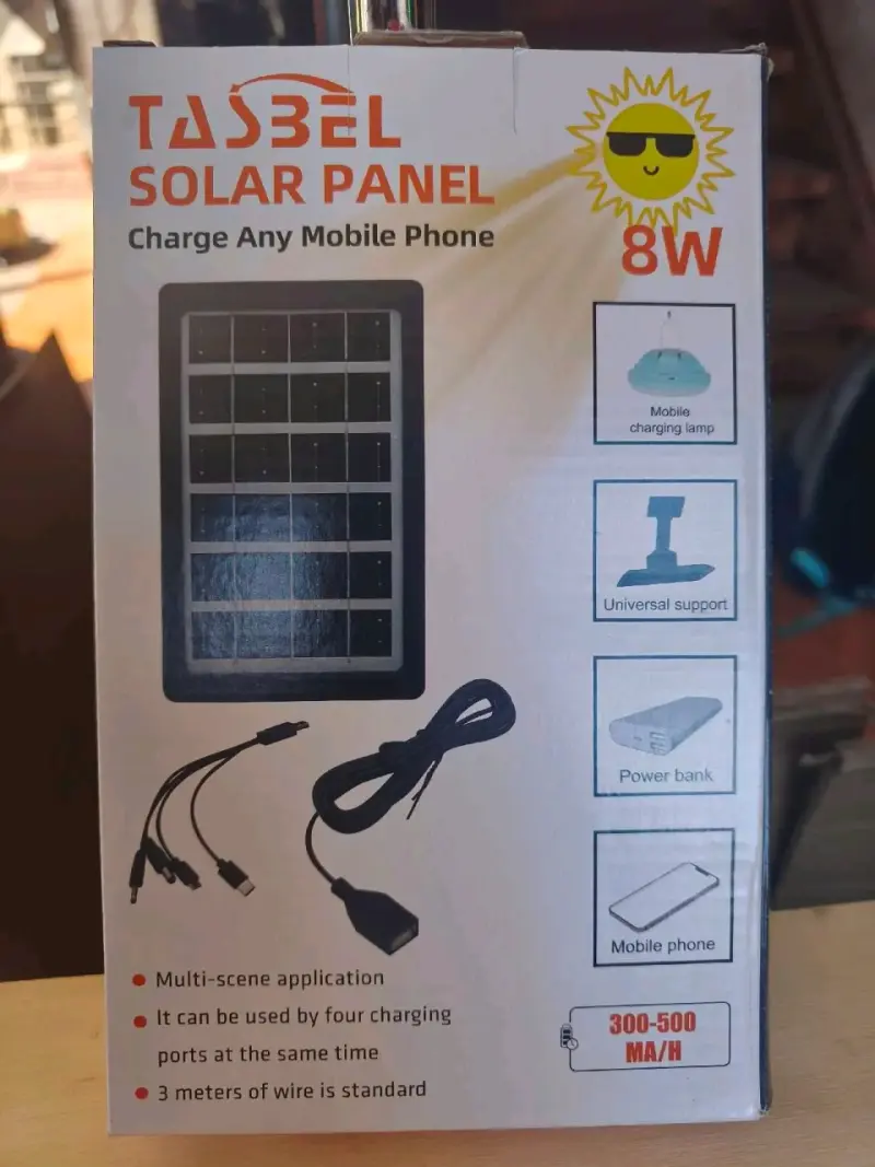Panel solar portátil 8W para cargar móviles - 1