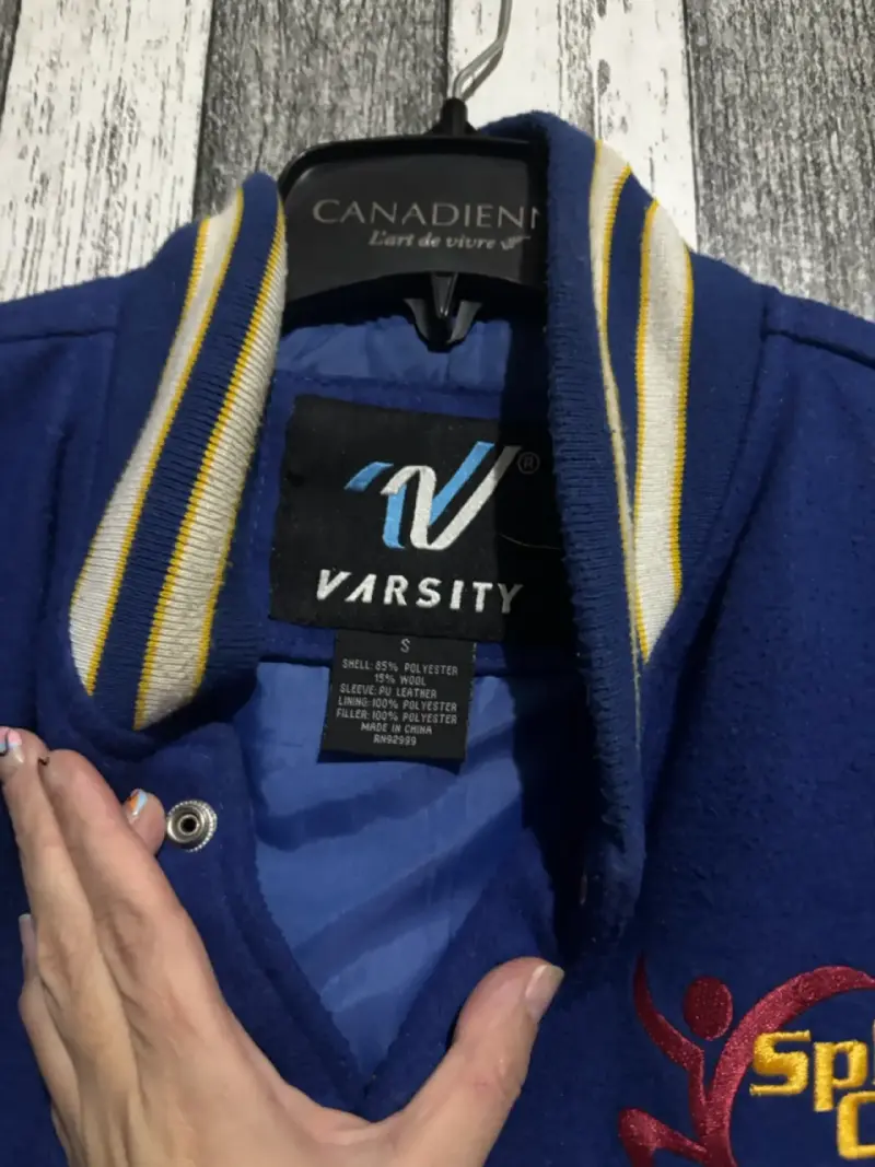Chaqueta Varsity Spirit Cheer Azul talla m - 5