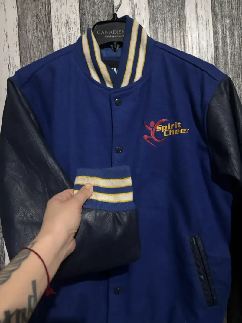 Chaqueta Varsity Spirit Cheer Azul talla m - 6
