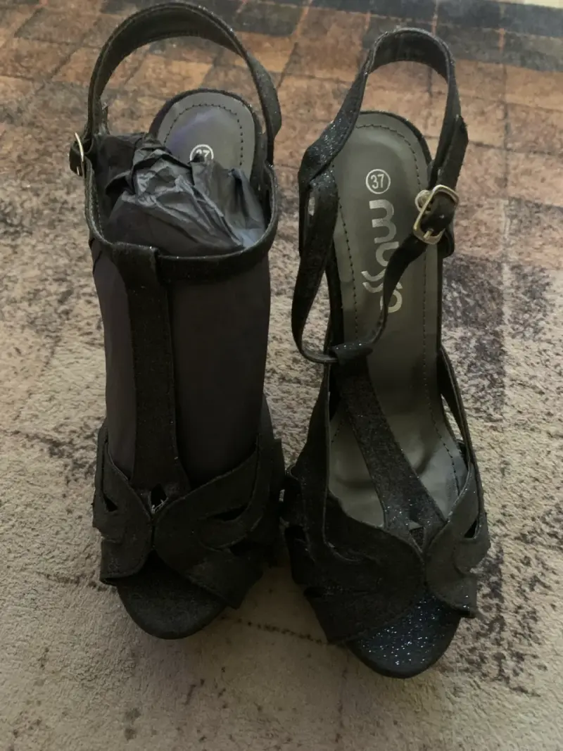 Sandalias de tacón alto negras Musso talla 37 - 1