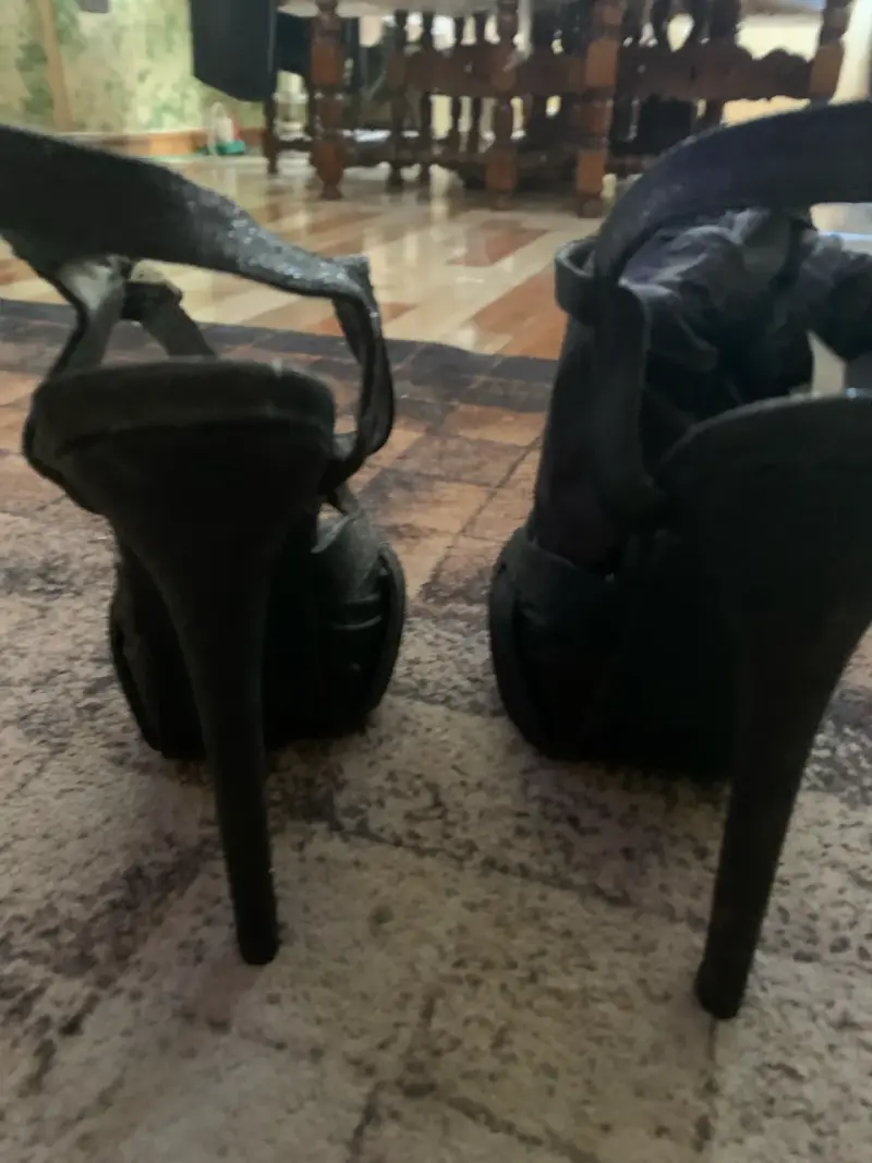 Sandalias de tacón alto negras Musso talla 37 - 2