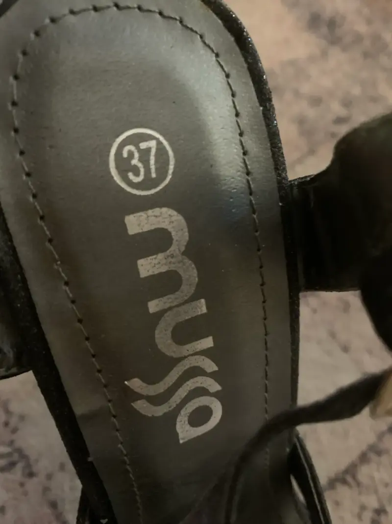 Sandalias de tacón alto negras Musso talla 37 - 4