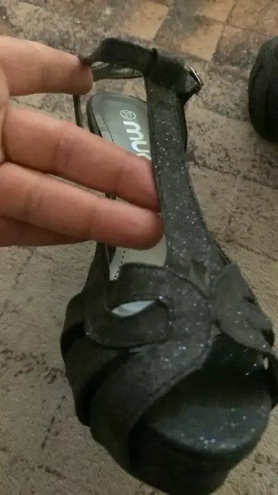 Sandalias de tacón alto negras Musso talla 37 - miniatura 5