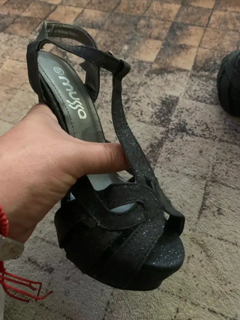 Sandalias de tacón alto negras Musso talla 37 - 6