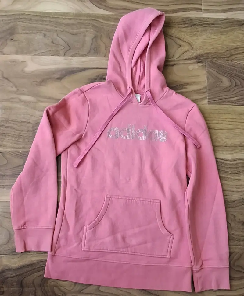 Polerón con capucha rosa Adidas para mujer - 1