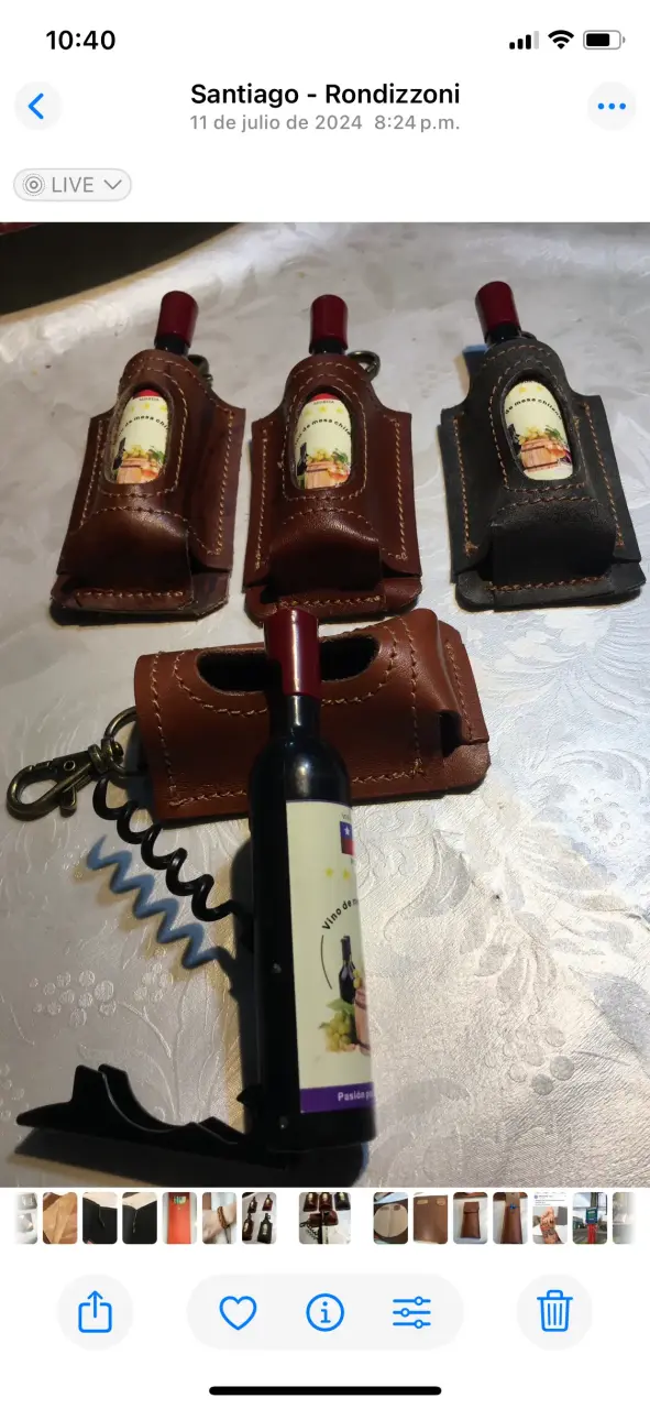 Sacacorchos Botella de Vino con Funda de Cu