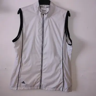 Corta viento  sin mangas Adidas ClimaProof blanco - miniatura 1