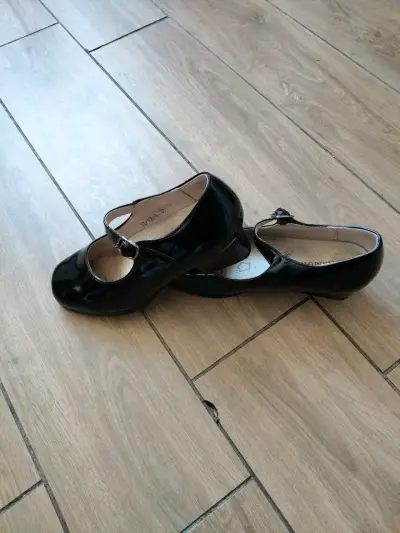 Zapatos de charol negro para niña con hebilla#35 - miniatura 5