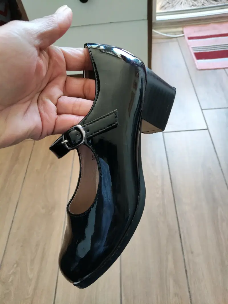 Zapatos de charol negro para niña con hebilla#35 - 6