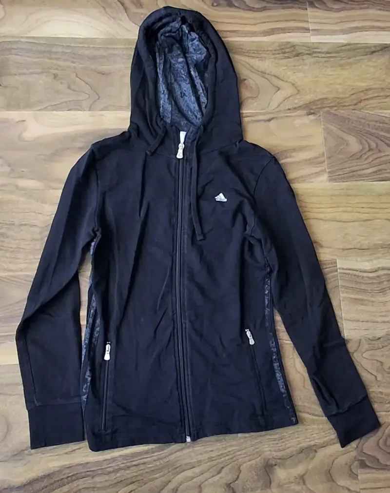 Polerón con capucha negro Adidas para mujer