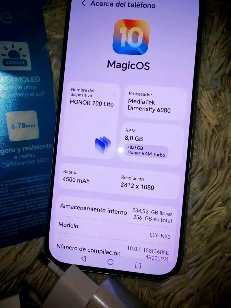 Honor 200 Lite 5G con 8GB RAM y 256GB - 4