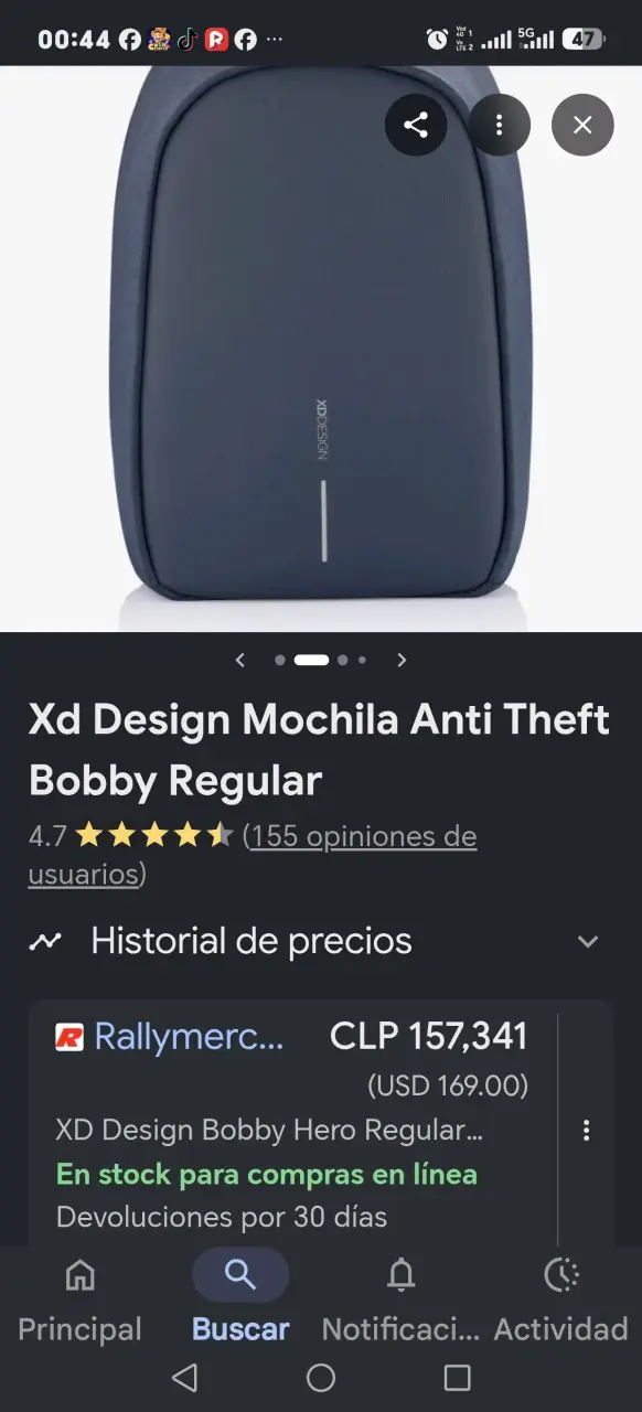 Mochila Antirrobo XD Design Bobby Hero Regular Azul - 1
