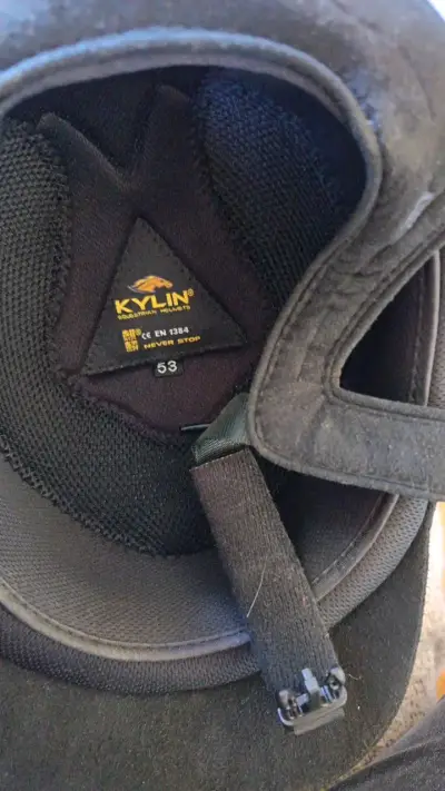 Casco de equitación Kylin negro con protección - miniatura 2