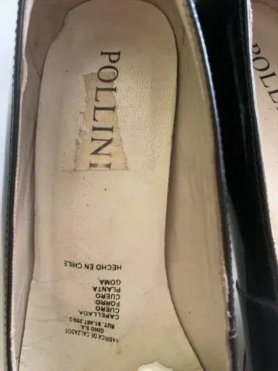 Zapatos de Tacón Negro de Cuero Pollini - miniatura 2