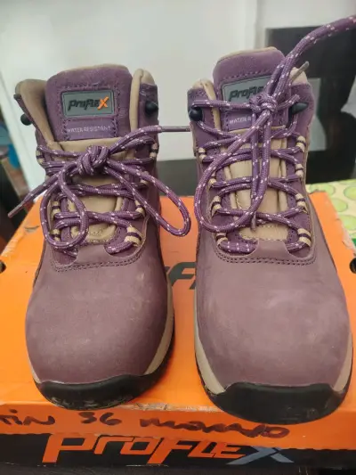 Botas de montaña impermeables Proflex moradas - miniatura 1
