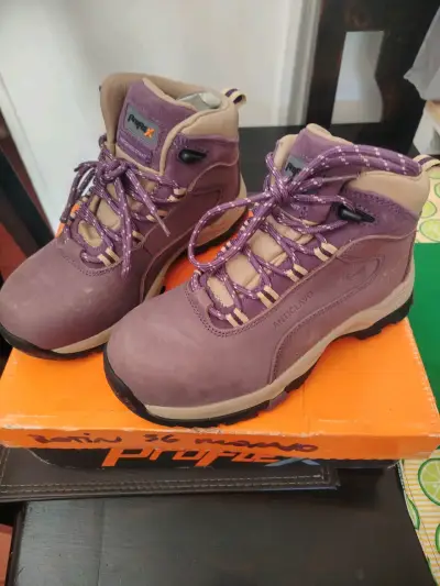 Botas de montaña impermeables Proflex moradas - miniatura 2