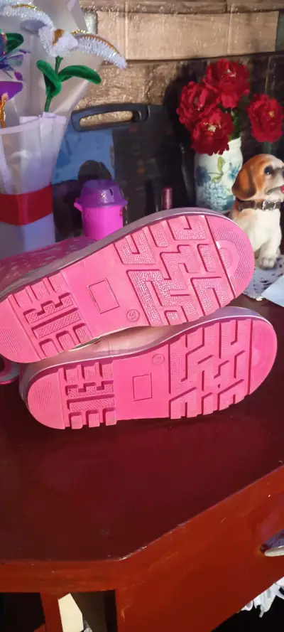 Botas de lluvia infantiles unicornio rosadas - miniatura 3