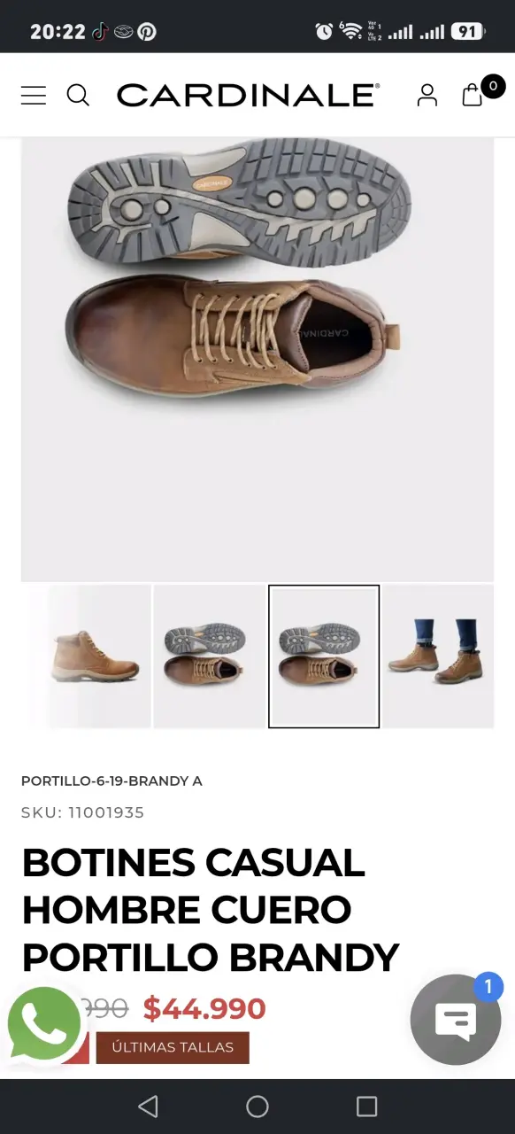 Botines casuales de cuero Cardinale Portillo para hombre - 4
