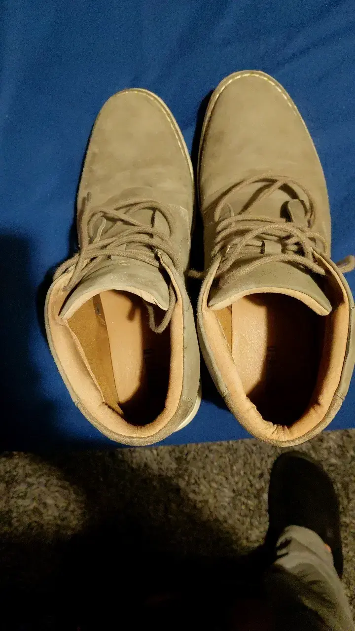 Botines de cuero marrón para hombre en buen estado - 1