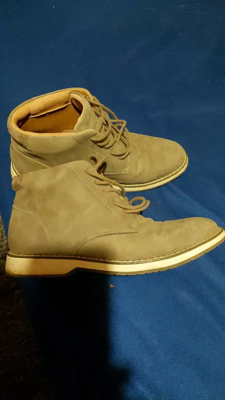 Botines de cuero marrón para hombre en buen estado - 3