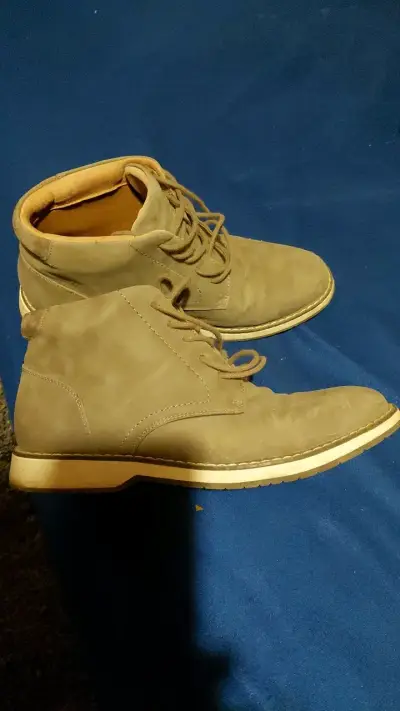 Botines de cuero marrón para hombre en buen estado - miniatura 3