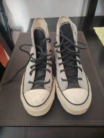 Zapatillas Converse All Star grises usadas - miniatura 1