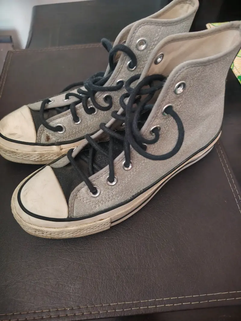 Zapatillas Converse All Star grises usadas - 3