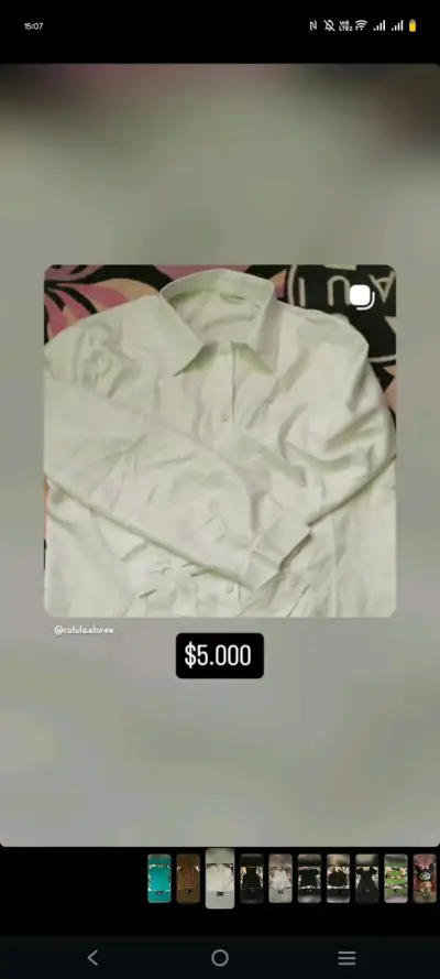 Camisa de cosplay blanca talla XXL - miniatura 1